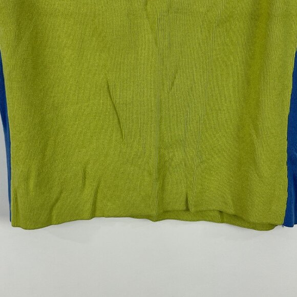 PHD Paul Harris Design Top Blouse Camisole Size L Green Blue Round Neck Stretch - Picture 9 of 9